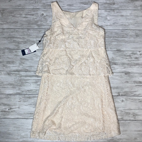 Tommy Hilfiger Cream Lace Dress Size 6 NWT - Picture 3 of 4